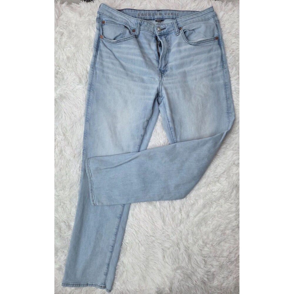 American Eagle AirFlex+ Men’s Jeans 34x32 Light Wash Slim Straight Stretch Denim